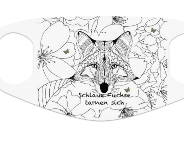 Mund-Behelfs-Maske "Schlaue Füchse tarnen sich"